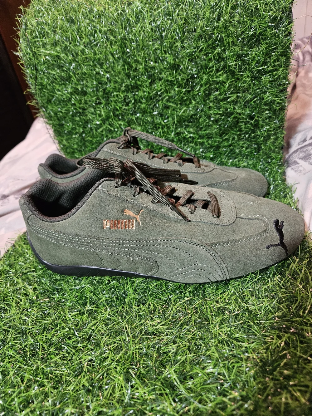 puma Speedcat Shield Sd Shoes - Myrtle/Myrtle/Black mens size 7.5/40